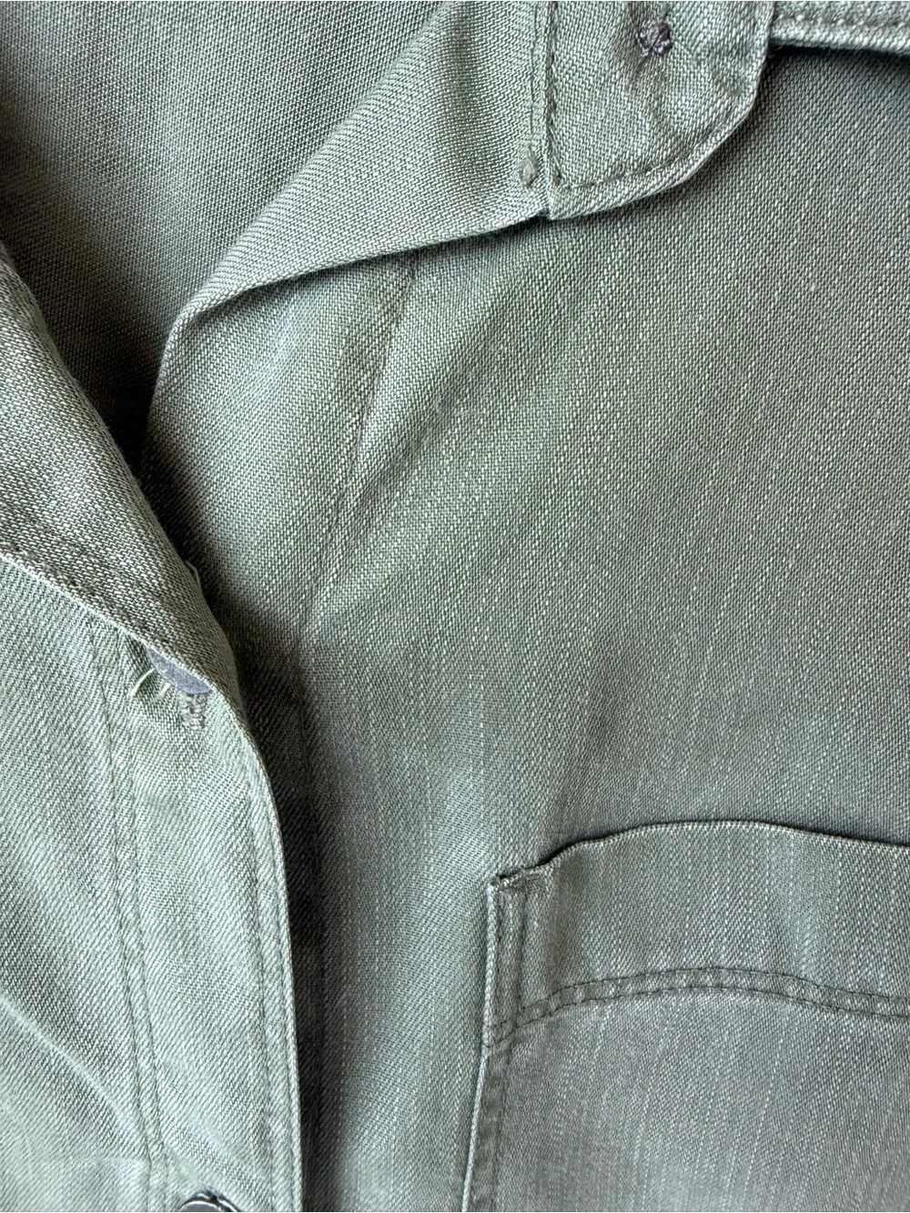Old Navy Sage Green Button Down Shirt Size Small Y2K